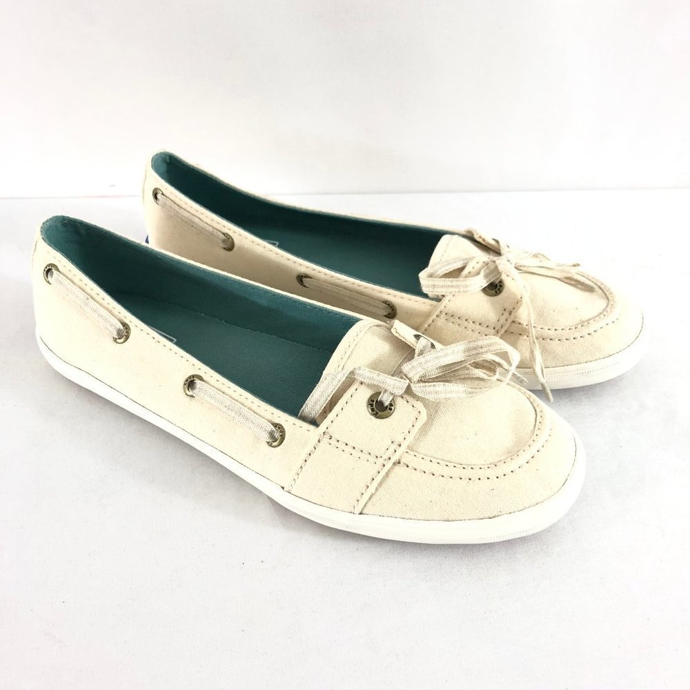 Keds Womens Boat Shoes Flats Canvas Lace Up Slip 7